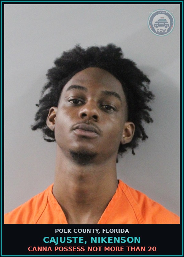 Booking mugshot of CAJUSTE, NIKENSON in Polk County