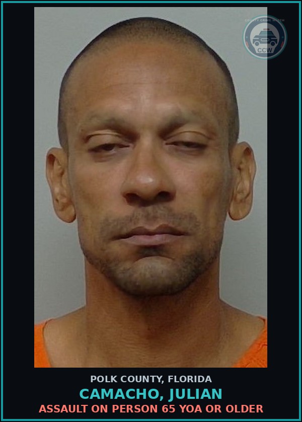 Booking mugshot of CAMACHO, JULIAN in Polk County