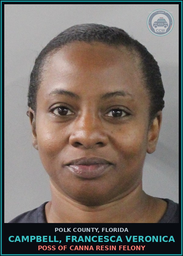 Booking mugshot of CAMPBELL, FRANCESCA VERONICA in Polk County