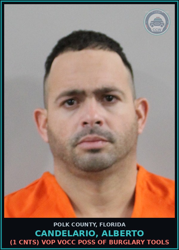 Booking mugshot of CANDELARIO, ALBERTO in Polk County