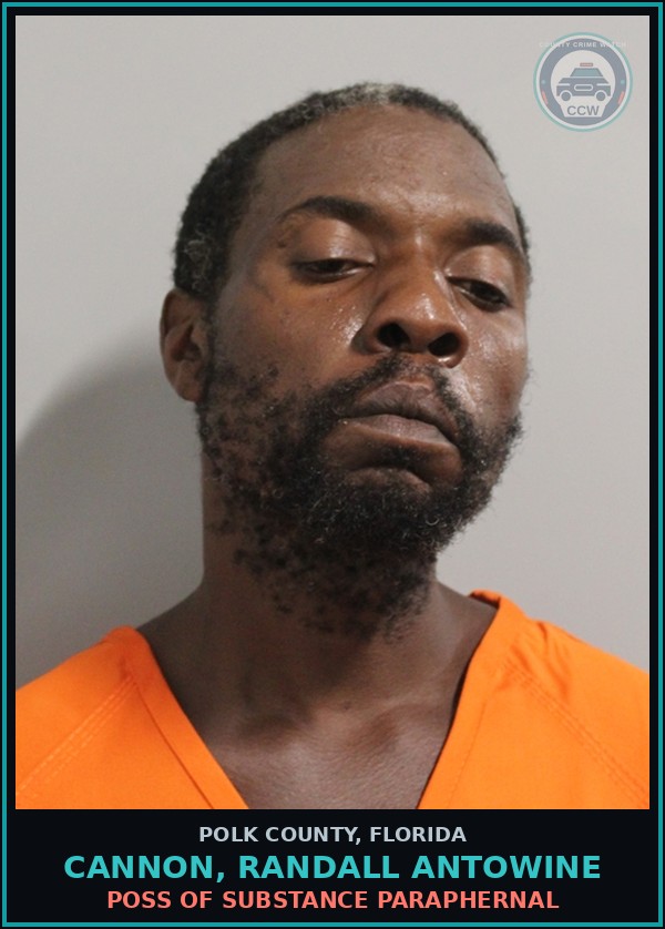 Booking mugshot of CANNON, RANDALL ANTOWINE in Polk County