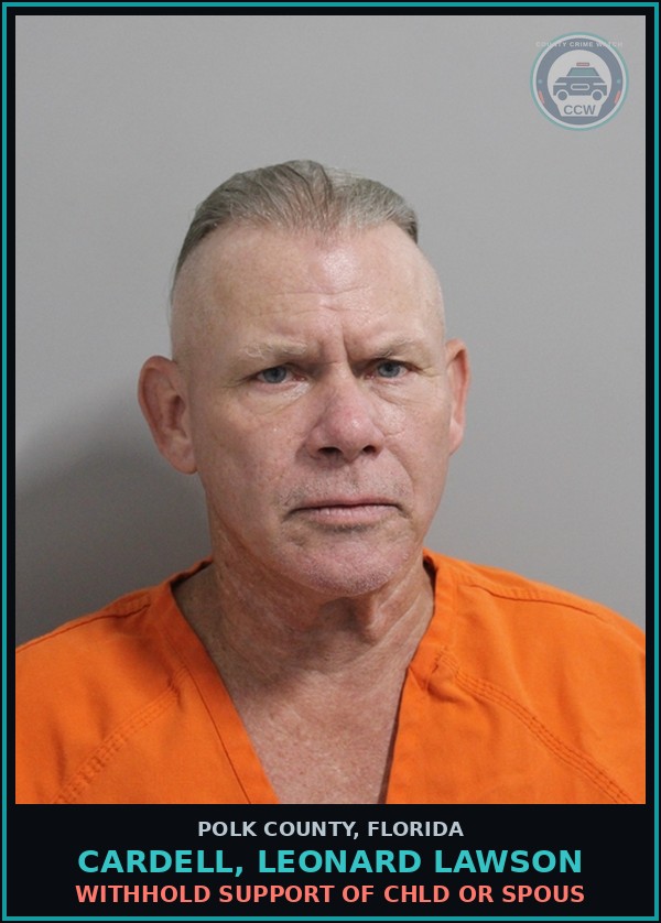 Booking mugshot of CARDELL, LEONARD LAWSON in Polk County