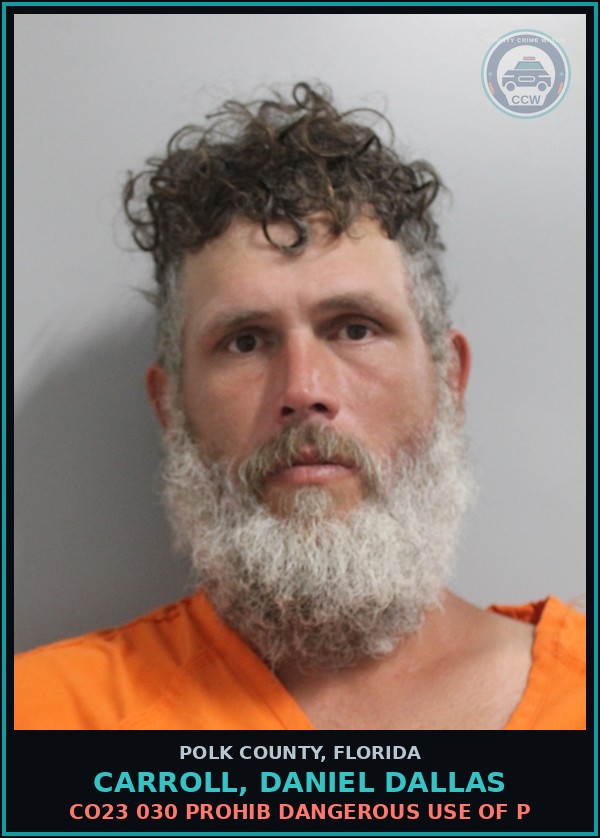 Booking mugshot of CARROLL, DANIEL DALLAS in Polk County