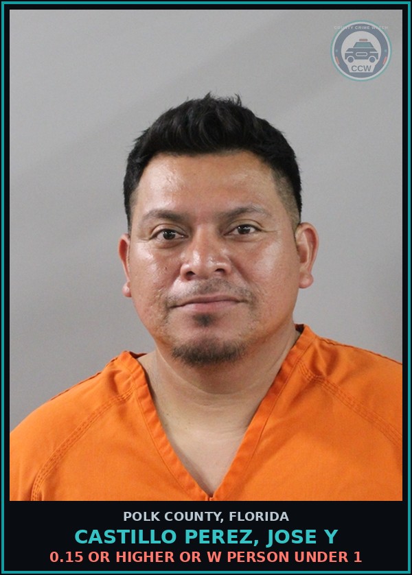 Booking mugshot of CASTILLO PEREZ, JOSE Y in Polk County