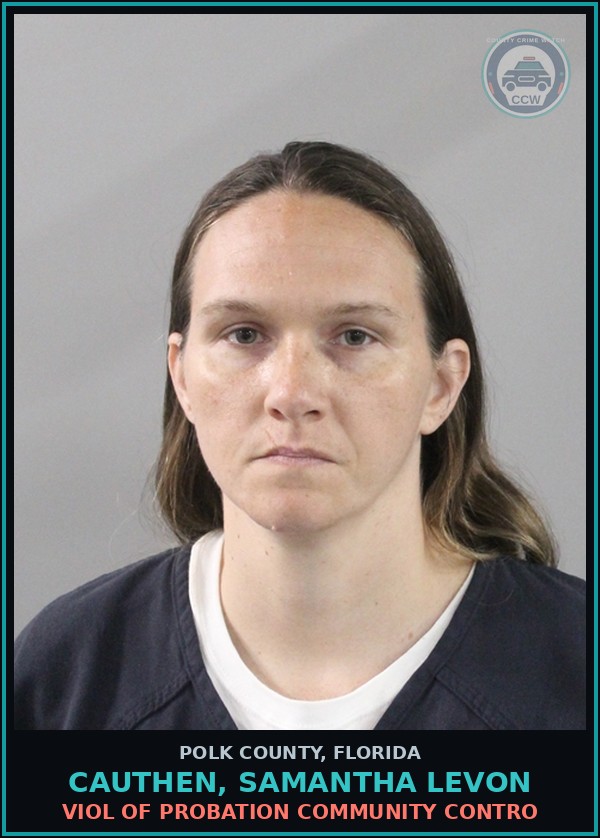 Booking mugshot of CAUTHEN, SAMANTHA LEVON in Polk County