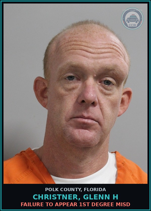 Booking mugshot of CHRISTNER, GLENN H in Polk County
