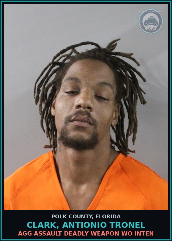 Booking mugshot of CLARK, ANTIONIO TRONEL in Polk County