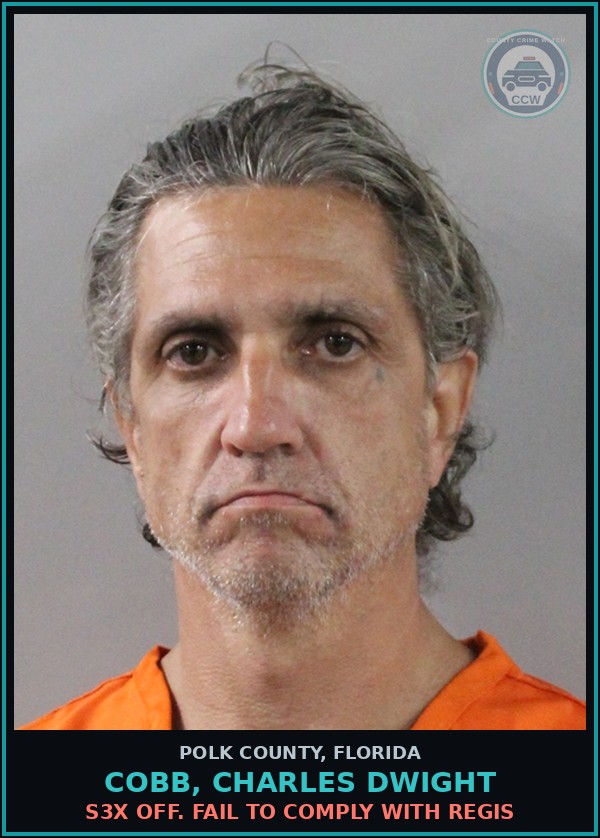 Booking mugshot of COBB, CHARLES DWIGHT in Polk County