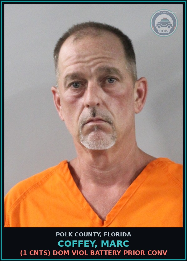 Booking mugshot of COFFEY, MARC in Polk County