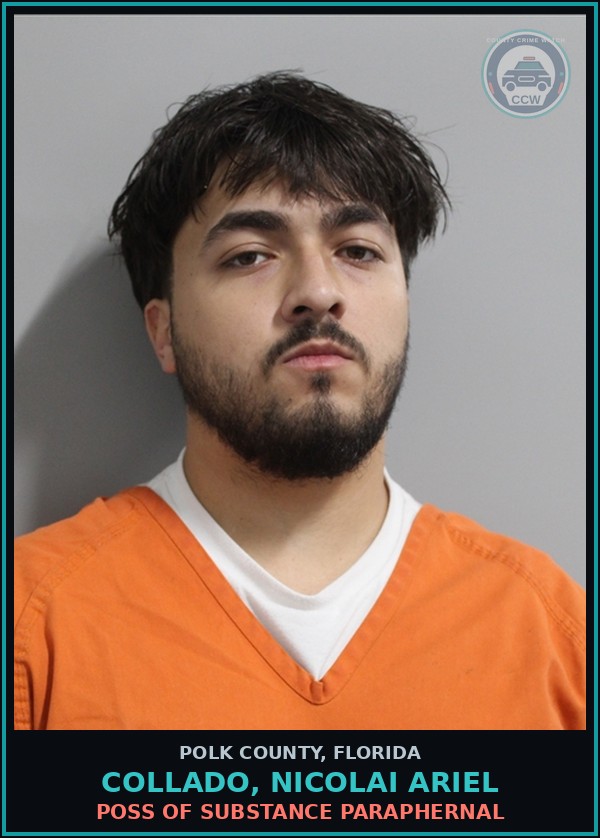 Booking mugshot of COLLADO, NICOLAI ARIEL in Polk County