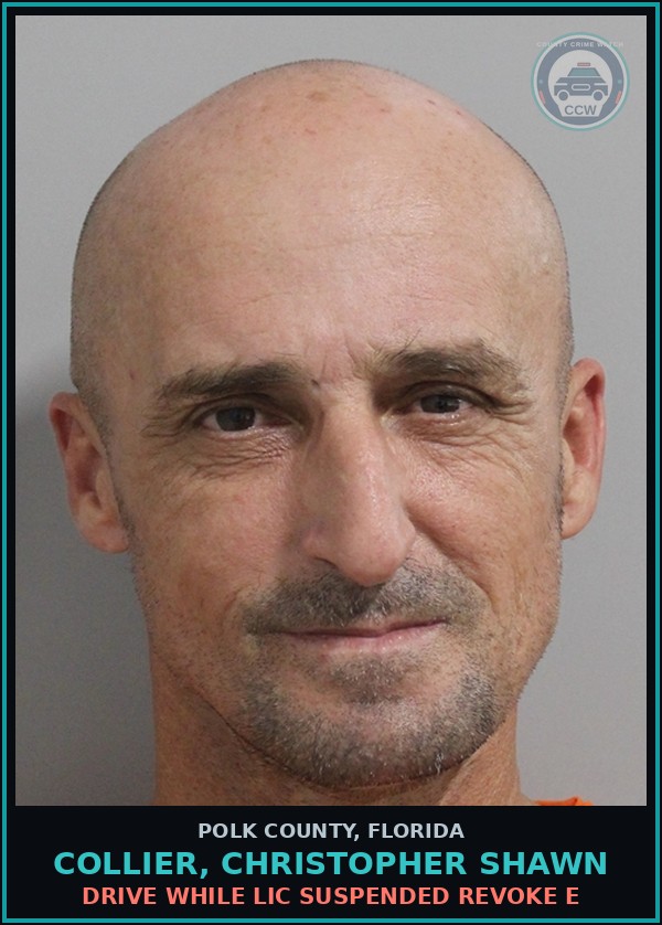 Booking mugshot of COLLIER, CHRISTOPHER SHAWN in Polk County