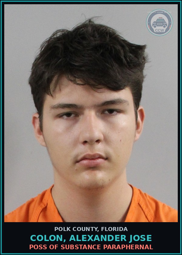 Booking mugshot of COLON, ALEXANDER JOSE in Polk County