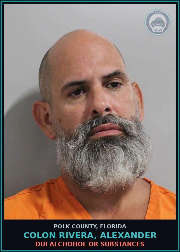 Booking mugshot of COLON RIVERA, ALEXANDER in Polk County