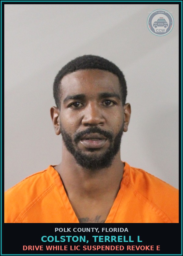 Booking mugshot of COLSTON, TERRELL L in Polk County