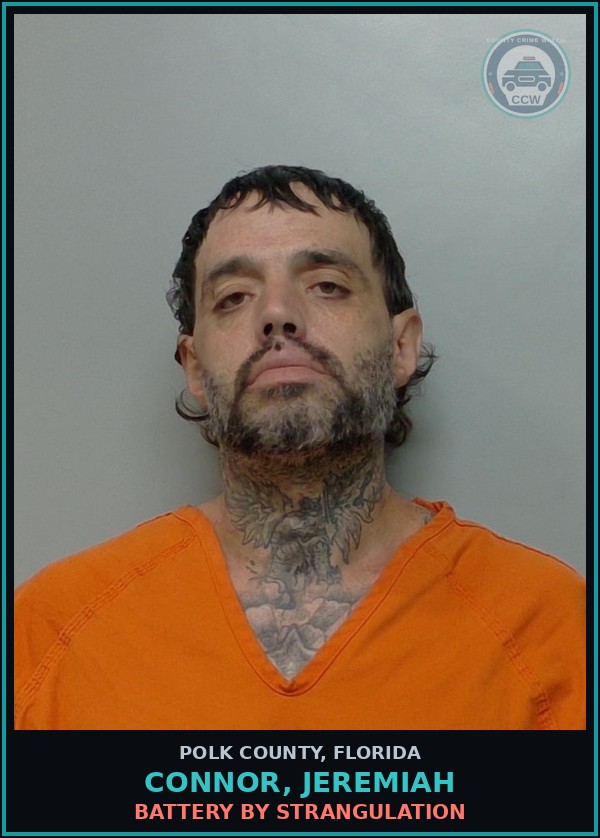 Booking mugshot of CONNOR, JEREMIAH in Polk County