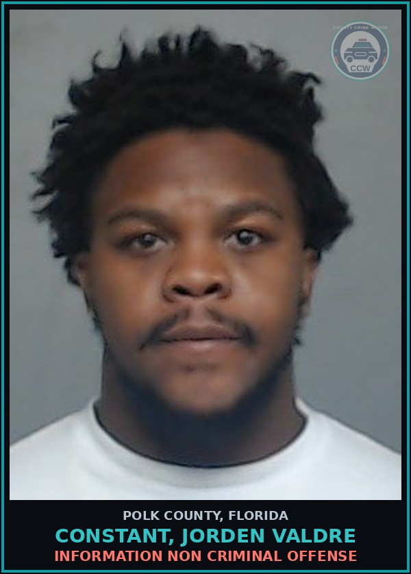 Booking mugshot of CONSTANT, JORDEN VALDRE in Polk County