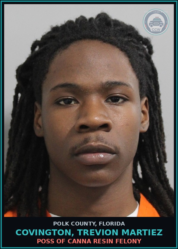 Booking mugshot of COVINGTON, TREVION MARTIEZ in Polk County