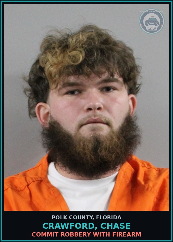 Booking mugshot of CRAWFORD, CHASE in Polk County