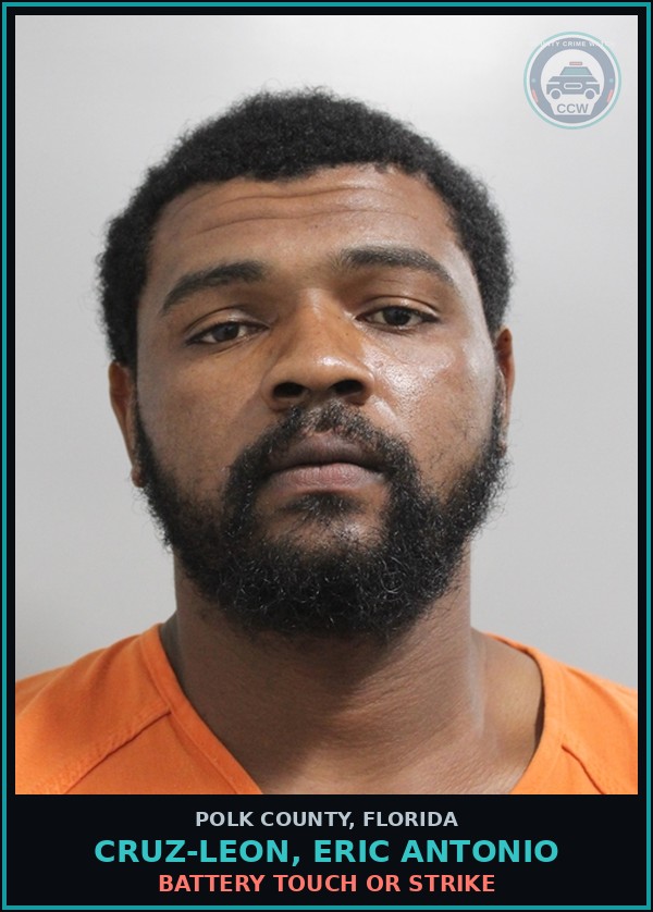 Booking mugshot of CRUZ-LEON, ERIC ANTONIO in Polk County