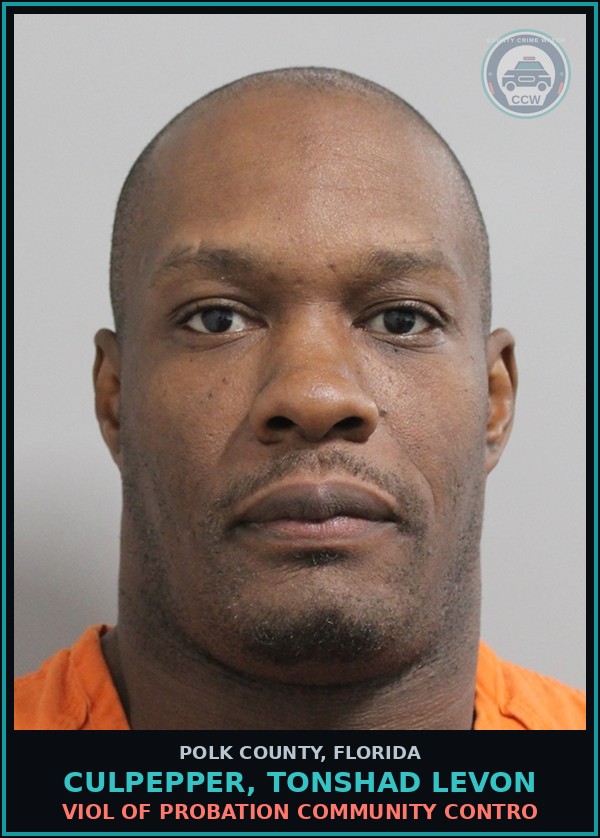 Booking mugshot of CULPEPPER, TONSHAD LEVON in Polk County