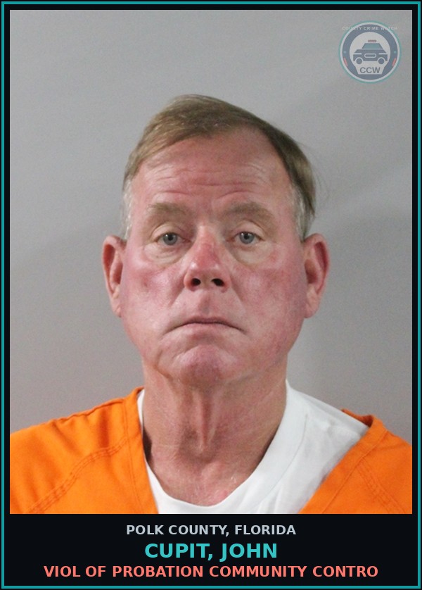 Booking mugshot of CUPIT, JOHN in Polk County