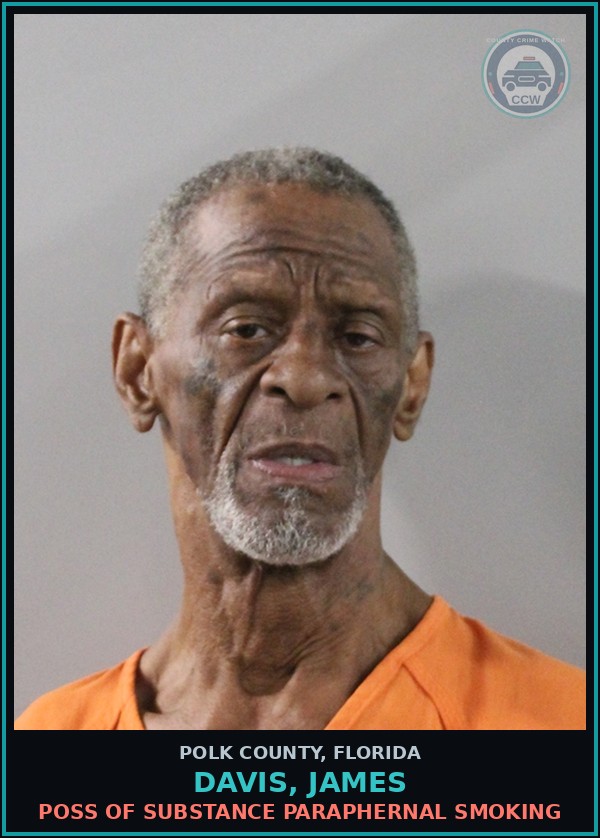 Booking mugshot of DAVIS, JAMES in Polk County