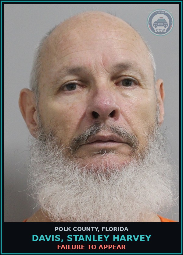 Booking mugshot of DAVIS, STANLEY HARVEY in Polk County