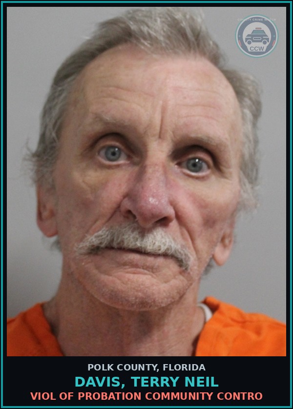 Booking mugshot of DAVIS, TERRY NEIL in Polk County