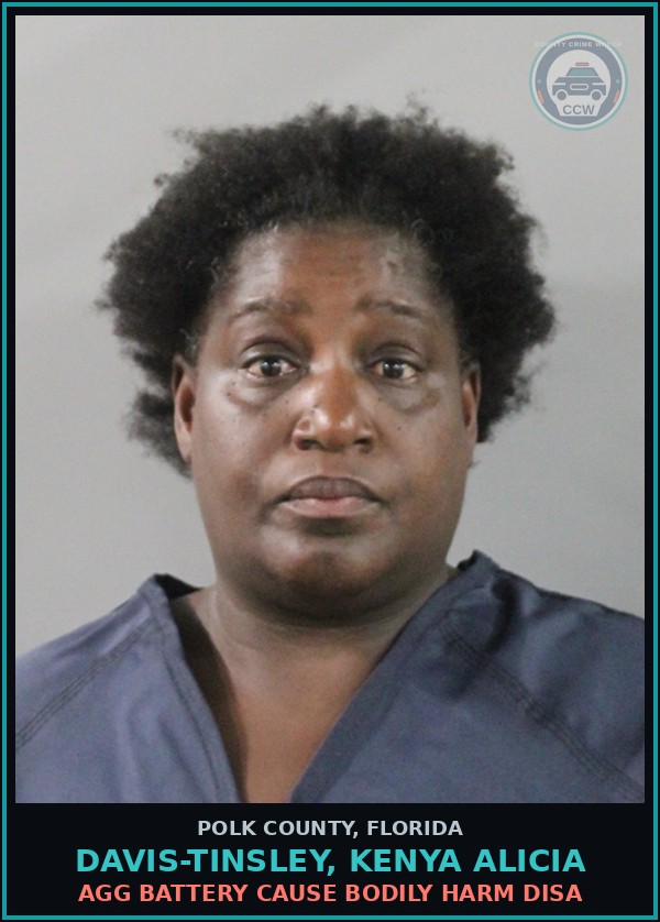 Booking mugshot of DAVIS-TINSLEY, KENYA ALICIA in Polk County