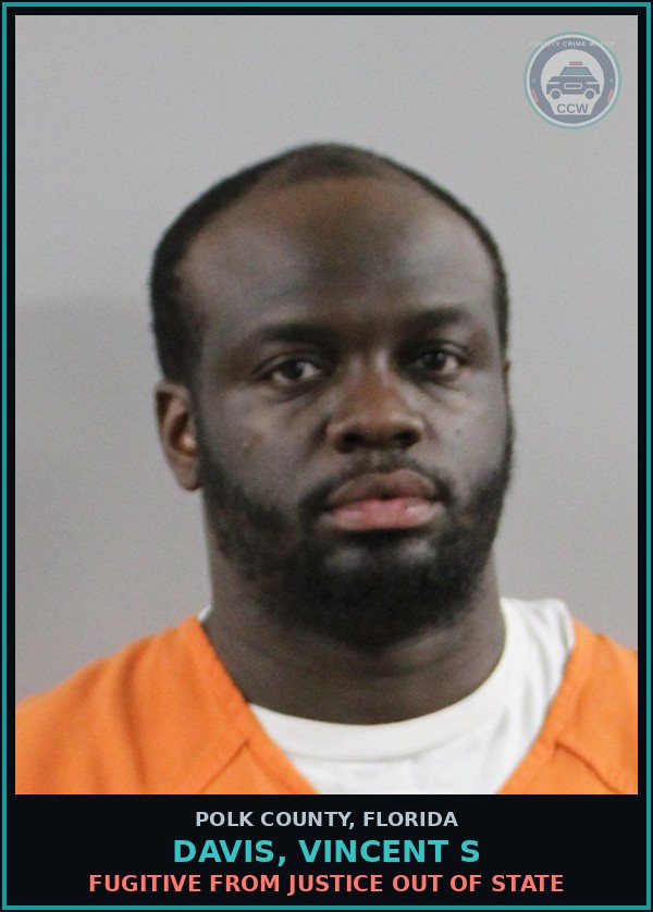 Booking mugshot of DAVIS, VINCENT S in Polk County