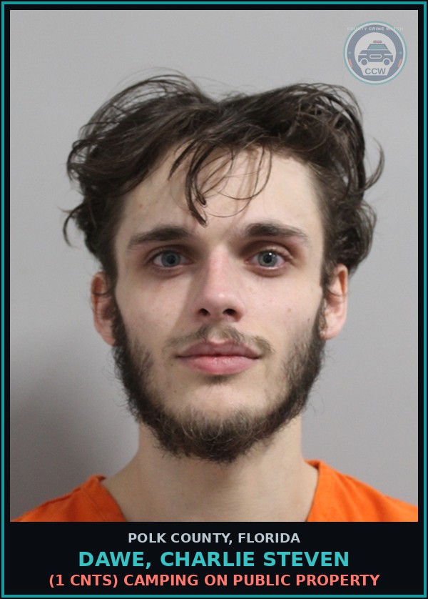 Booking mugshot of DAWE, CHARLIE STEVEN in Polk County