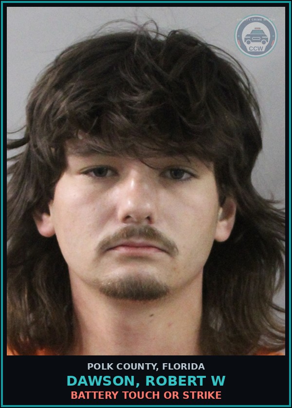 Booking mugshot of DAWSON, ROBERT W in Polk County