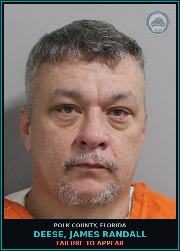 Booking mugshot of DEESE, JAMES RANDALL in Polk County