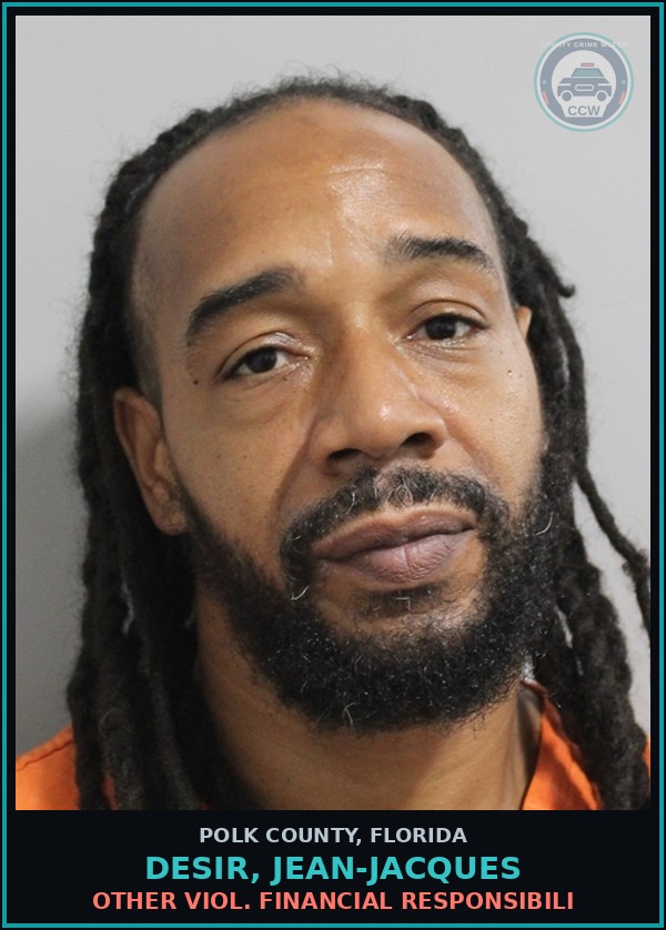 Booking mugshot of DESIR, JEAN-JACQUES in Polk County