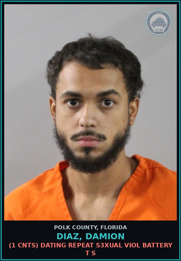 Booking mugshot of DIAZ, DAMION in Polk County