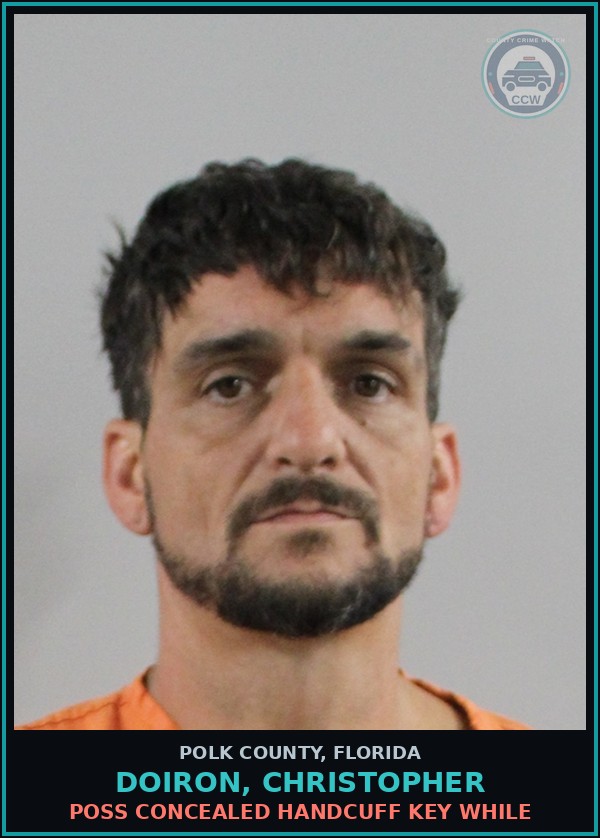 Booking mugshot of DOIRON, CHRISTOPHER in Polk County