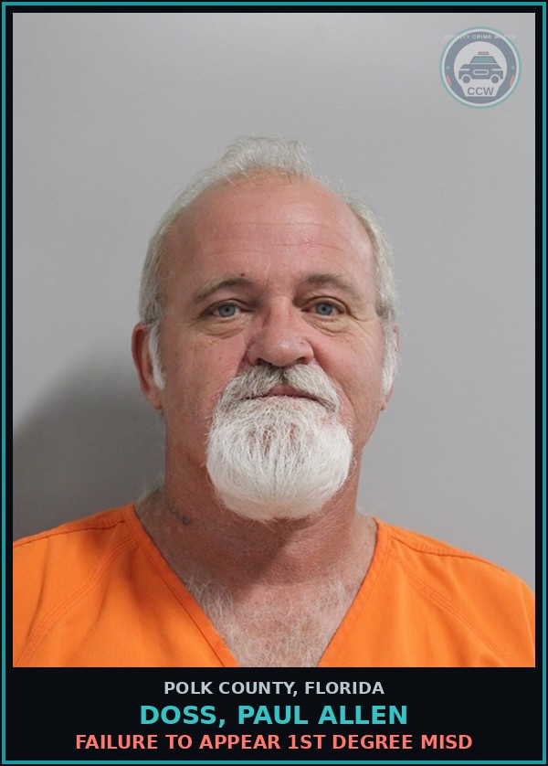 Booking mugshot of DOSS, PAUL ALLEN in Polk County