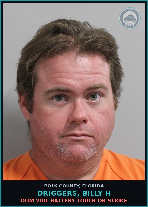Booking mugshot of DRIGGERS, BILLY H in Polk County