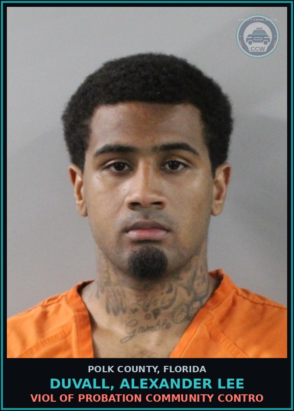 Booking mugshot of DUVALL, ALEXANDER LEE in Polk County
