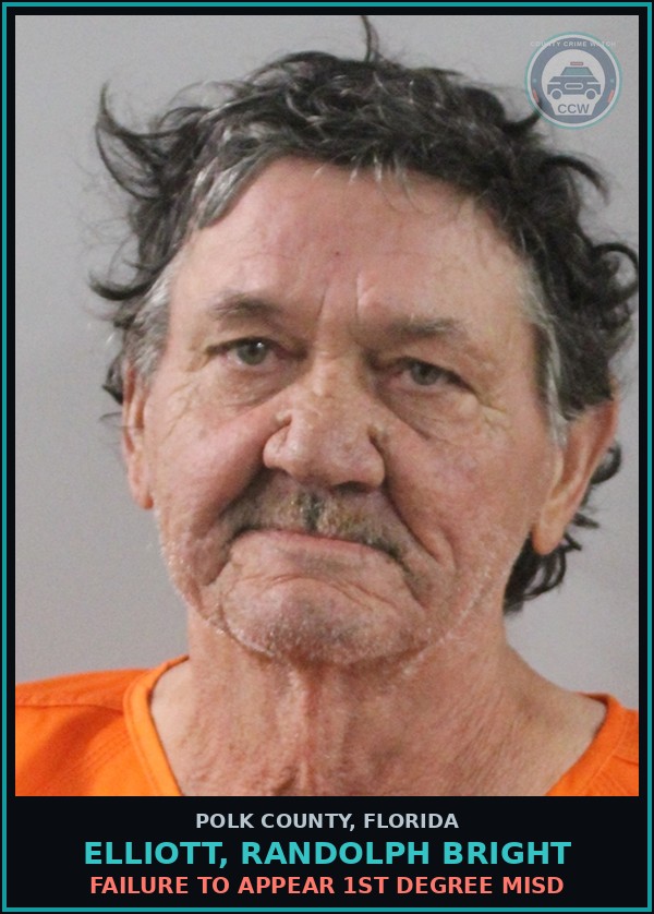 Booking mugshot of ELLIOTT, RANDOLPH BRIGHT in Polk County