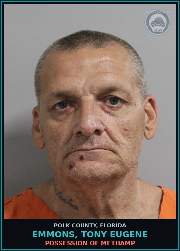 Booking mugshot of EMMONS, TONY EUGENE in Polk County