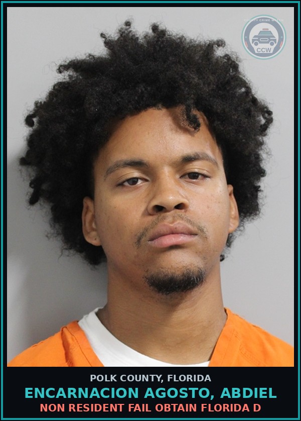 Booking mugshot of ENCARNACION AGOSTO, ABDIEL in Polk County