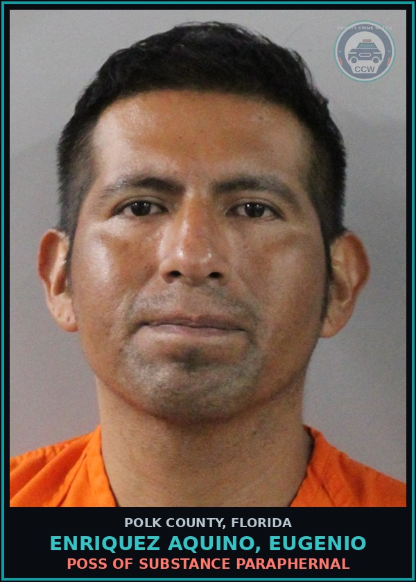Booking mugshot of ENRIQUEZ AQUINO, EUGENIO in Polk County
