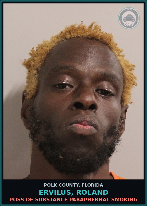 Booking mugshot of ERVILUS, ROLAND in Polk County
