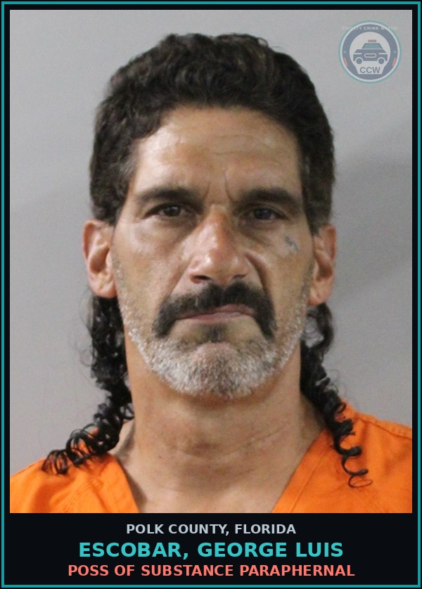 Booking mugshot of ESCOBAR, GEORGE LUIS in Polk County
