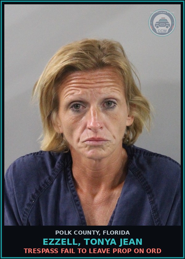 Booking mugshot of EZZELL, TONYA JEAN in Polk County