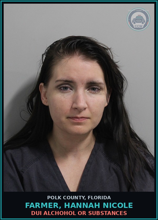 Booking mugshot of FARMER, HANNAH NICOLE in Polk County