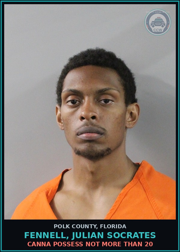 Booking mugshot of FENNELL, JULIAN SOCRATES in Polk County