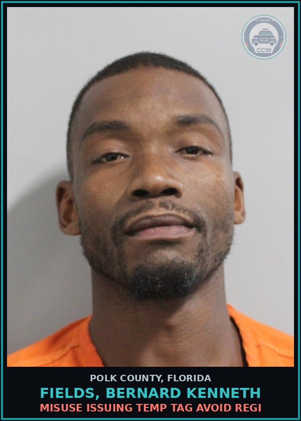 Booking mugshot of FIELDS, BERNARD KENNETH in Polk County