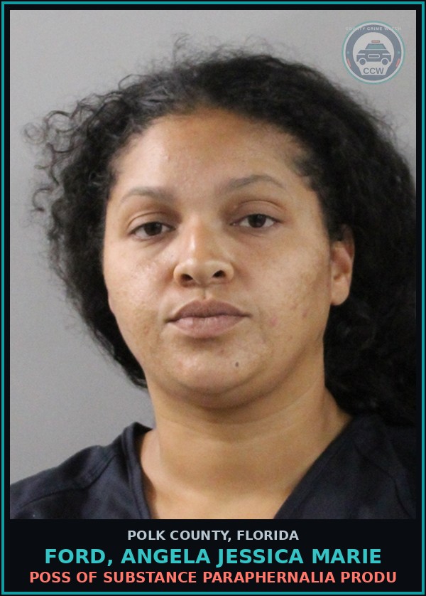 Booking mugshot of FORD, ANGELA JESSICA MARIE in Polk County
